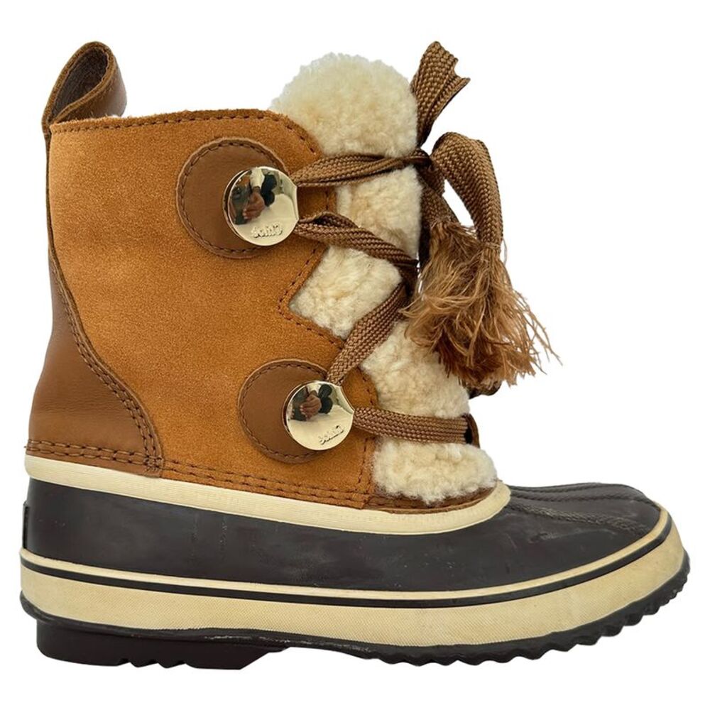 Chloé x SOREL Snow Boots in Multicolor Suede